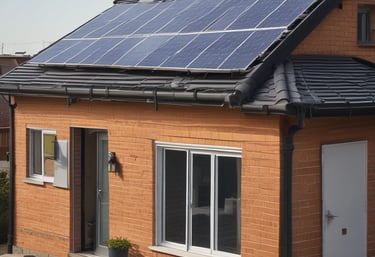 solar pv panels on the roof of a house