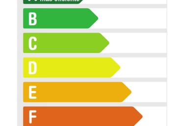 etiqueta energética con las diferentes clasificaciones