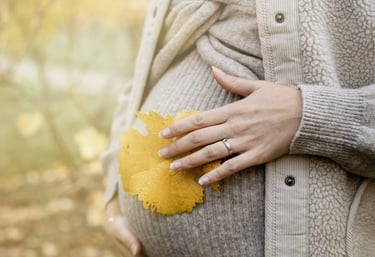 photo grossesse dans vignoble alsacien en automne