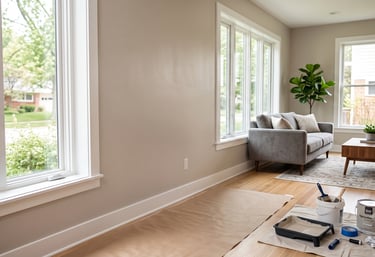 Freshly painted interior room by Cherek Painting