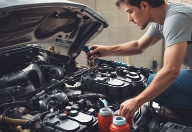 A spacious garage with various car service equipment.