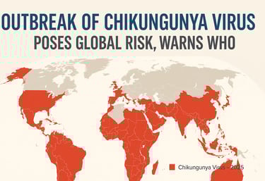 Global map showing Chikungunya virus spread in 2025