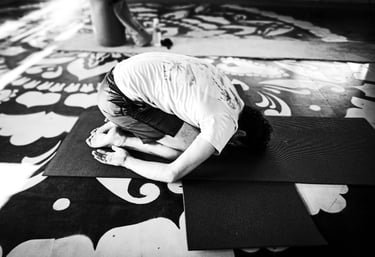 The Child Pose in yoga
