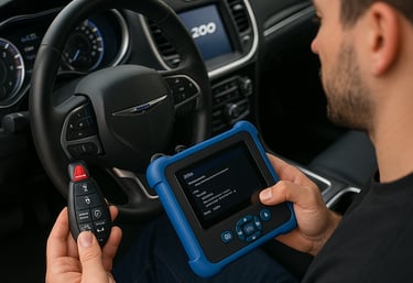 car key replacement technician