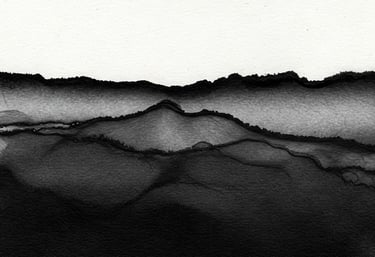 fotografía de un degradado creado con carboncillo líquido sobre papel
