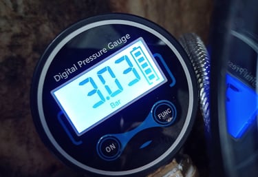 Localización fuga de agua con manómetro