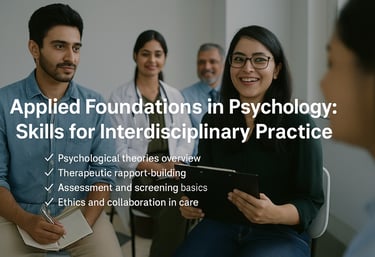 Students and allied health trainees participating in a hands-on psychology training session