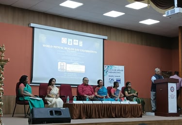 World Mental Health Day 2025 celebration at M.O.P. Vaishnav College for Women, Chennai — organized by the Institute of Applie