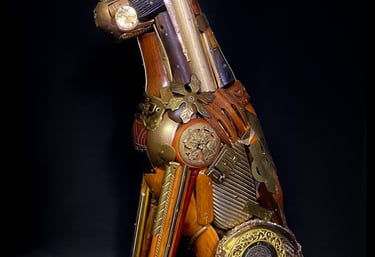 Junk Sculpture Dog by Leo Sewell