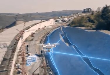 calcul de surface avec une drone et utilisation d'un télémetre