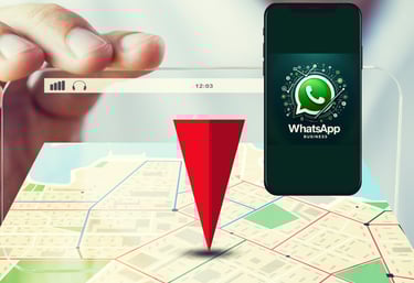 google maps y whatsapp business