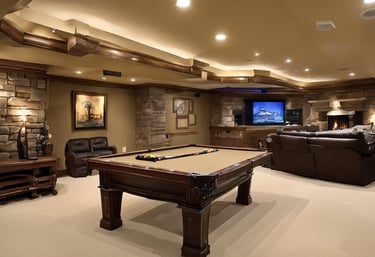 basement entertainment room