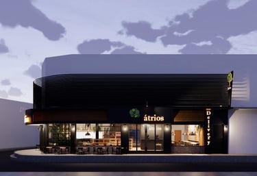 fachada de loja comercial arquitetura