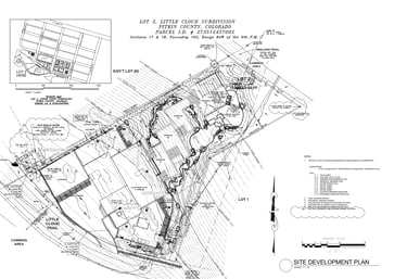 Technical drawing of a residential site plan
