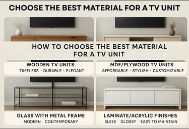 best materials for a TV unit