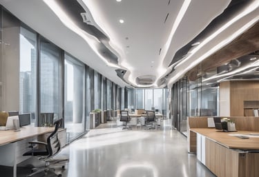 a group of people standing around a display of video screens