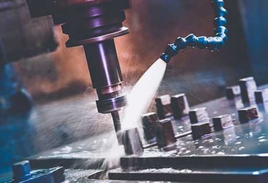 Aluminium casting is being cut by using hydro pneumatic press machine built by national pneumatoc systems in vasai Mumbai IN