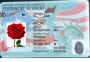USA FAKE GREEN CARD