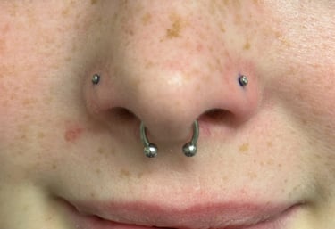 Septum piercing