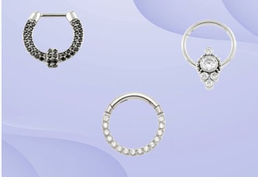 Titanium daith piercing jewellery hoop in Montrose & Stonehaven