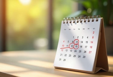 un calendrier papier