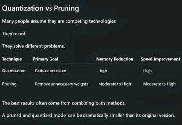 Quantization vs Pruning