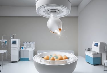 A woman lies in a hospital bed smiling joyfully while holding a newborn baby wrapped in a blanket. The setting appears to be a hospital room, indicated by her hospital gown and the IV line visible on her hand.