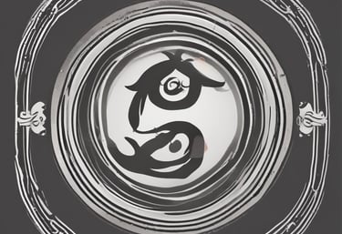 Yin yang symbol, circle of life