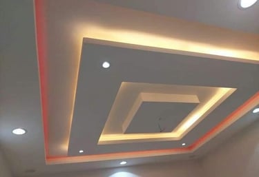 Modern ceiling design with LED lighting by Garnet Painting & Remodeling GA – Quality interior remodeling services.