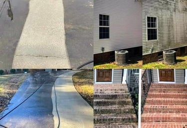 Professional residential and commercial pressure washing services by Garnet Painting & Remodeling in Coffee County, GA — befo