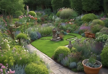 outdoor lamps turned on