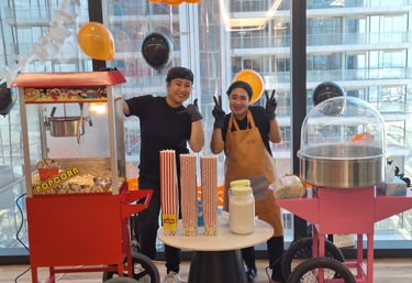 popcorn cart, popcorn cart rental dubai