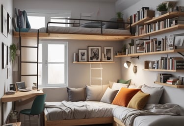 Studentský pokoj se sedačkou