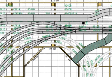 Plan de réseau de trains miniatures
