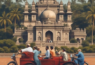 A scenic road winding through lush green hills under a clear blue sky.