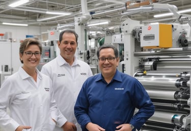 A technical consultant providing advice in a packaging facility.