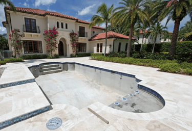 custom concrete pool deck installation