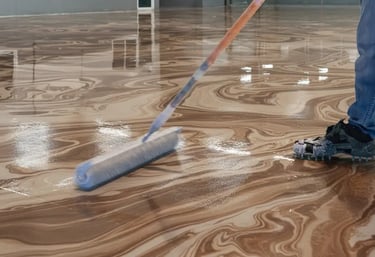 Durable epoxy floor coating in Coral Gables