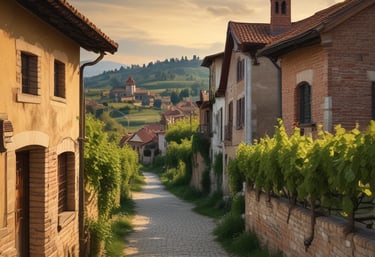 A scenic view of a charming village in Alessandria.