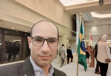 O guia egiptólogo Hadi, da Guia de Egito, convidado pela Embaixada do Brasil no Dia da Independência do Brasil no Egito