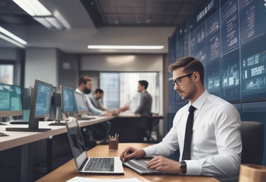 A person reviewing a curated style guide on a tablet, surrounded by notes.