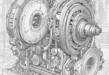 Technician using a 3D scanner to capture detailed measurements of a gearbox part.