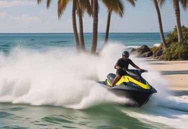 A person enjoying parasailing over the beautiful Alleppey coastline.
