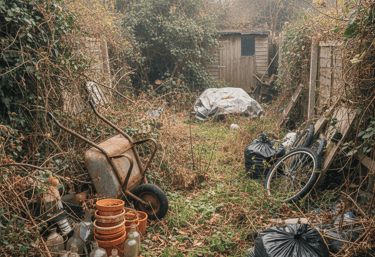 jardin mal entretenu