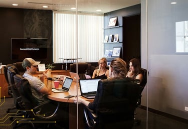 team meeting in a conference room