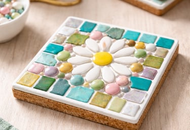 mosaic coaster hen party workshop