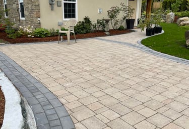block paver installation on driveway in nanaimo
