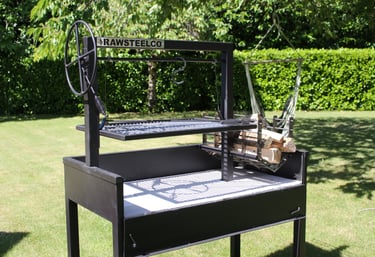 Custom Argentinian grill that was made in nz by rawsteelco