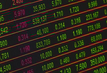 stock market investment numbers represent blog post about gold ira role in volatile markets