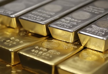 gold and silver bullion bars